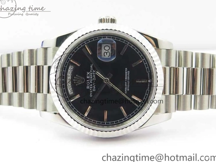 Bp Black President 36 SS Dial Edition Bracelet on Best Maker 128239 Day-Date 0112